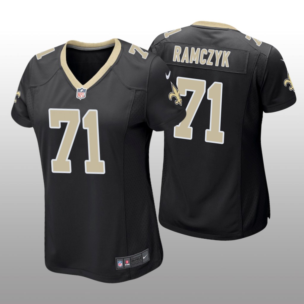 New Orleans Saints #71 Black Ryan Ramczyk Game Jersey - Women