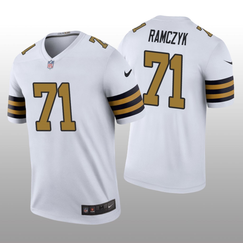 New Orleans Saints #71 Ryan Ramczyk White legend color rush Jersey - Men's