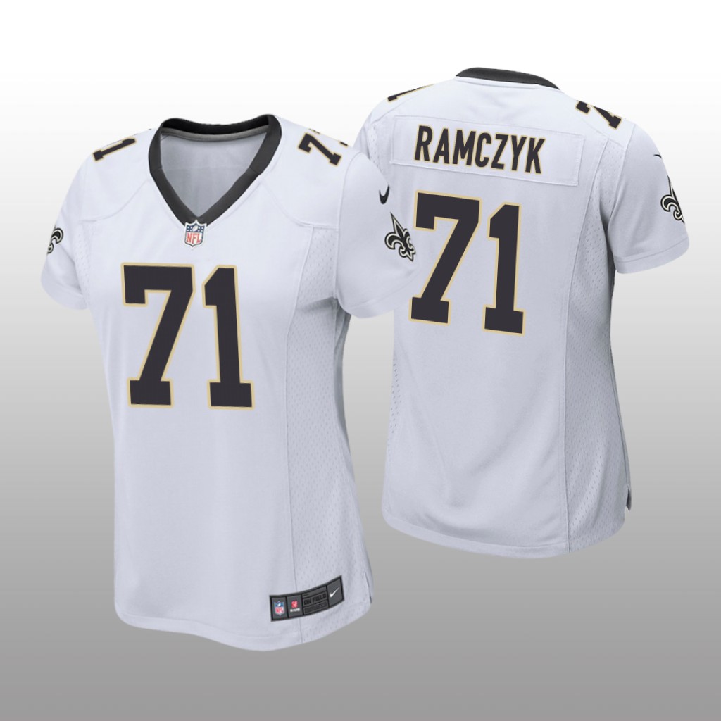 New Orleans Saints #71 White Ryan Ramczyk Game Jersey - Women