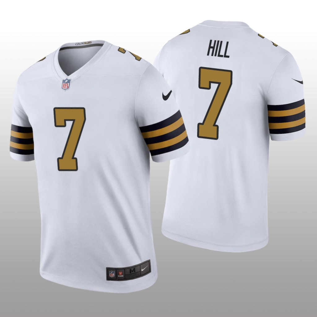 New Orleans Saints #7 Taysom Hill White legend color rush Jersey - Men's