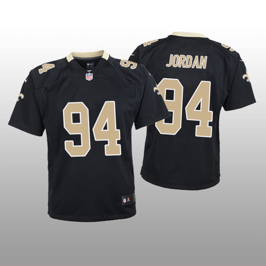New Orleans Saints #94 Black Cameron Jordan Game Jersey - Youth