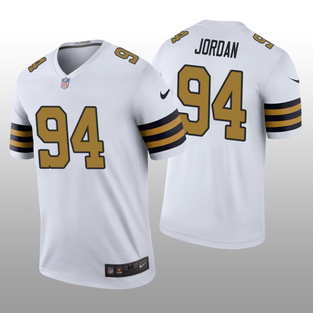 New Orleans Saints #94 Cameron Jordan White legend color rush Jersey - Men's