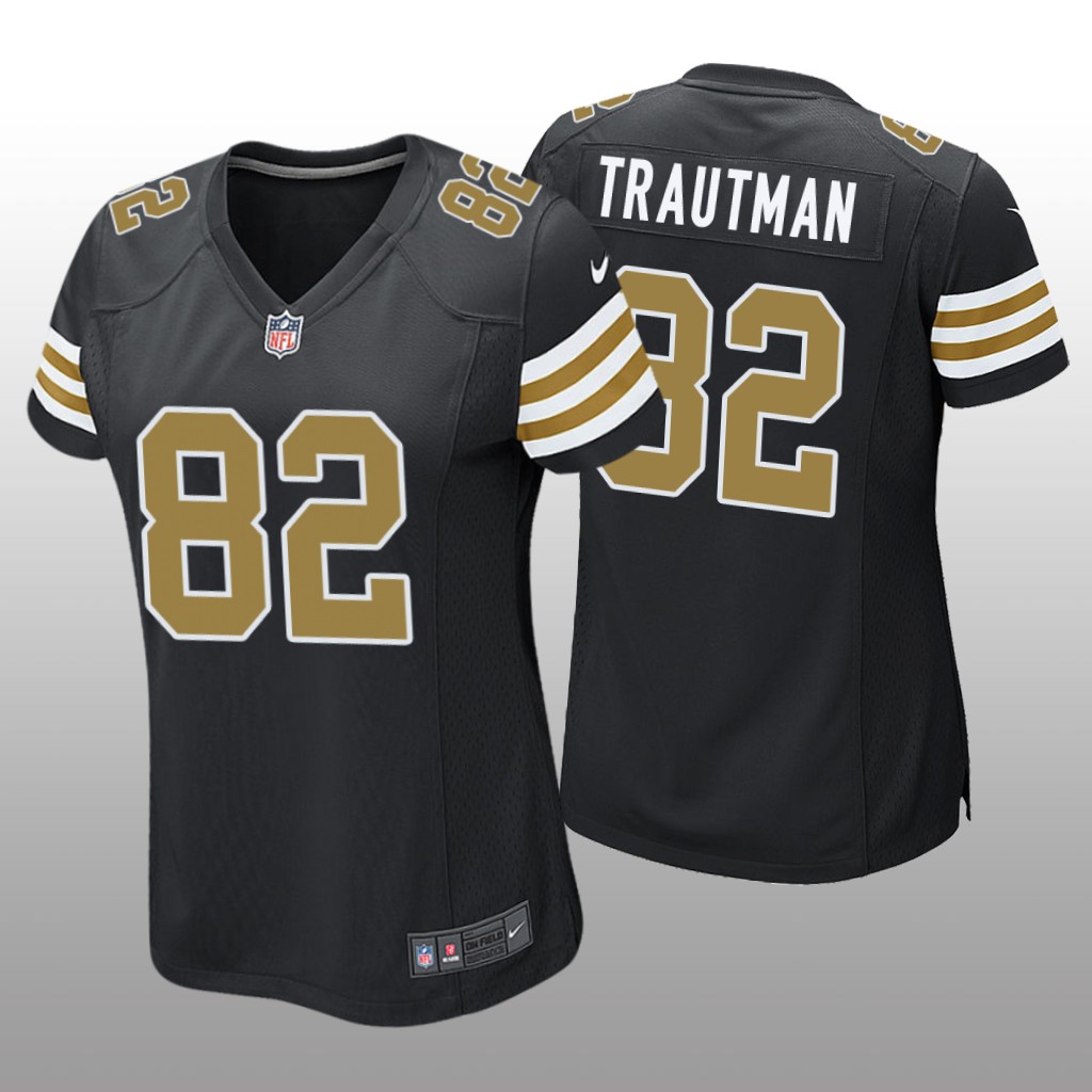 New Orleans Saints Adam Trautman Black Jersey Alternate Game - Women's