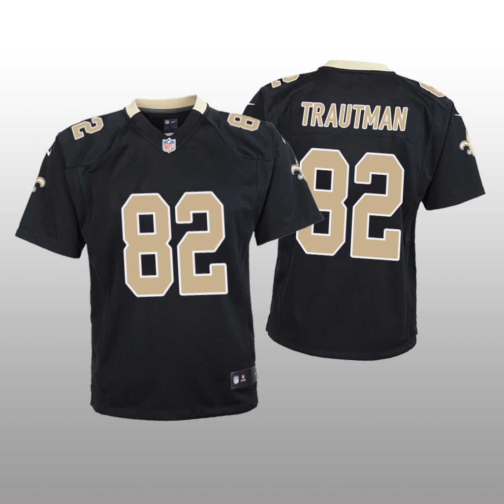 New Orleans Saints Adam Trautman Black Jersey Game - Youth