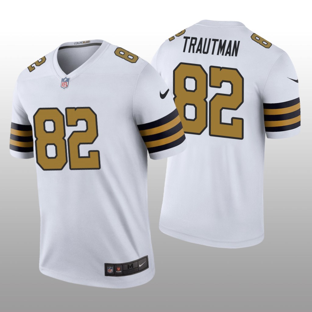 New Orleans Saints Adam Trautman White Jersey Color Rush Legend - Men's
