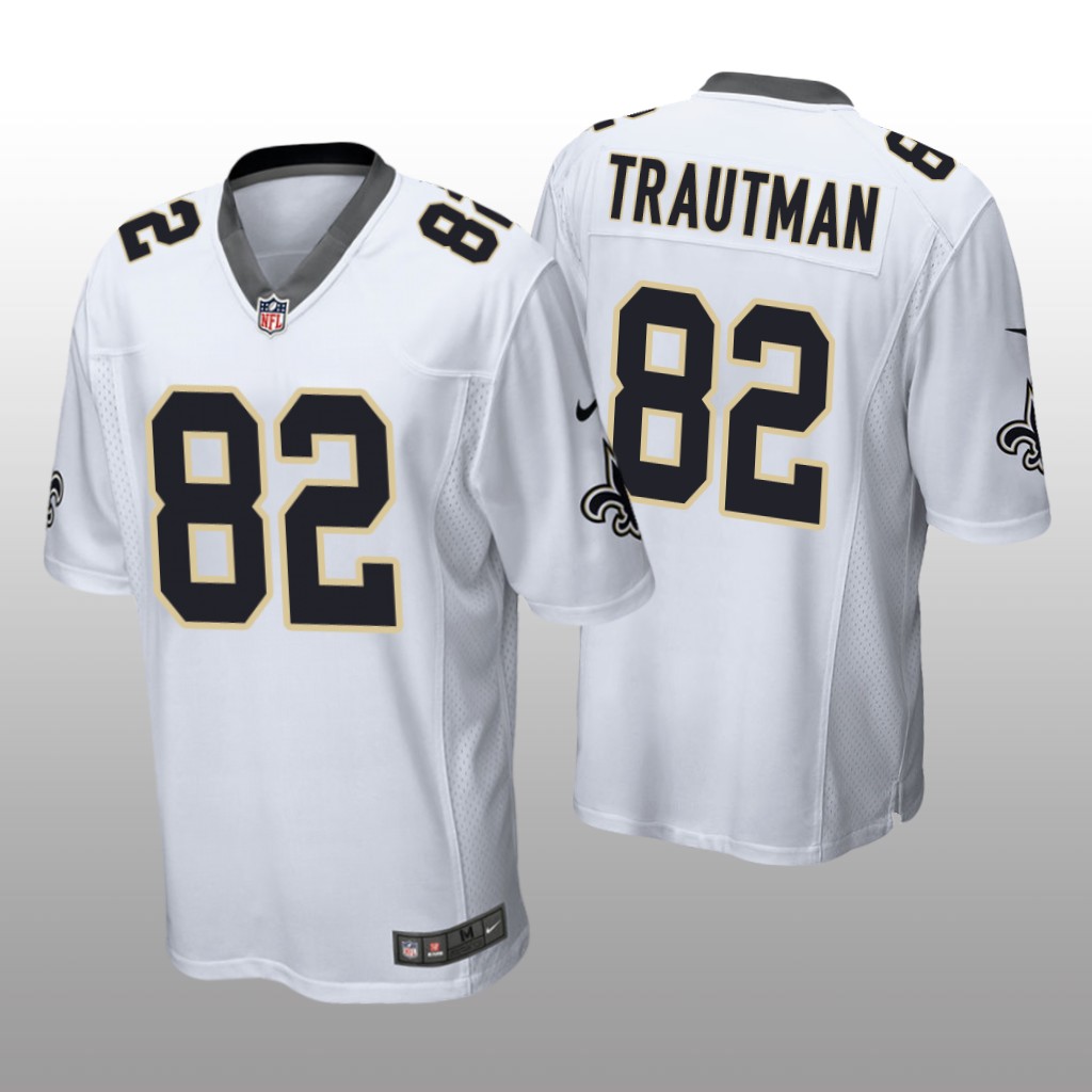 New Orleans Saints Adam Trautman White Jersey Game - Men's
