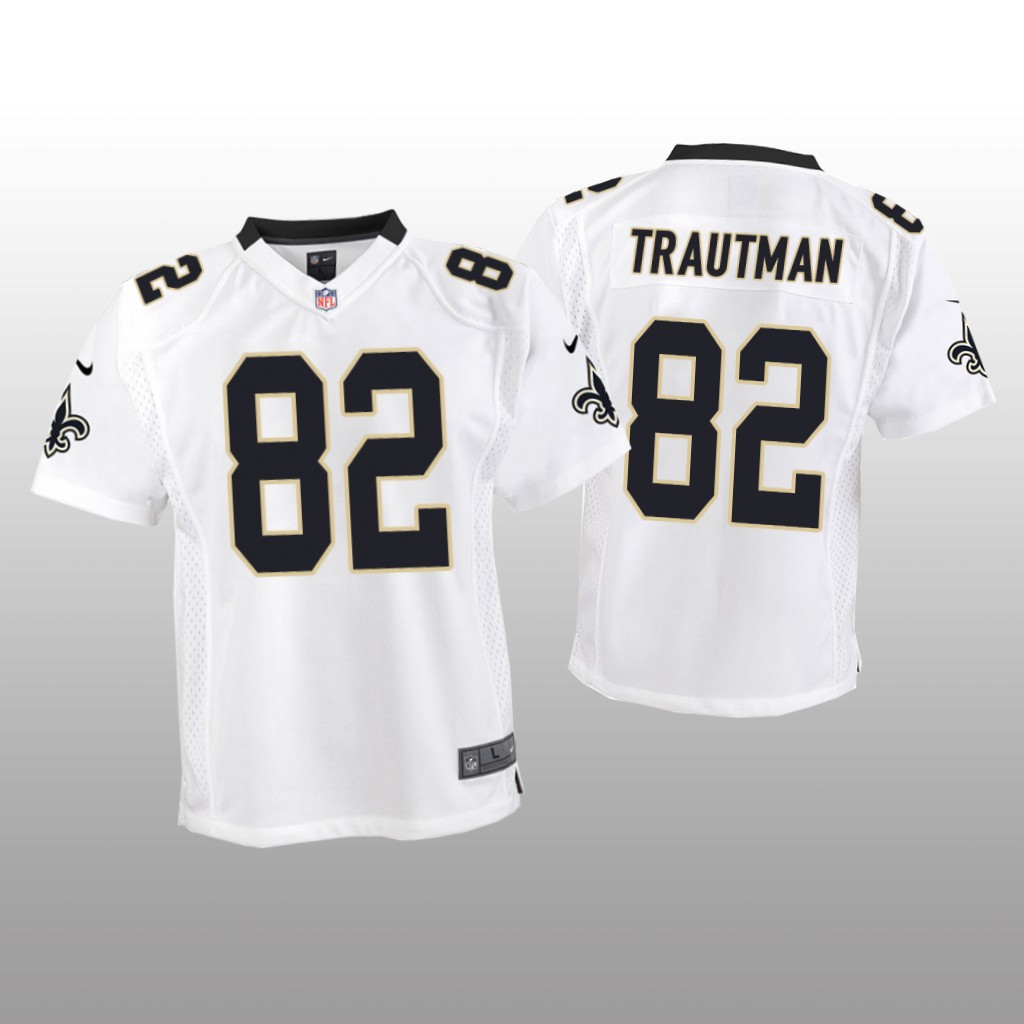 New Orleans Saints Adam Trautman White Jersey Game - Youth