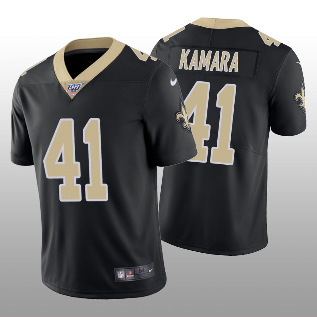 New Orleans Saints Alvin Kamara Black Vapor Limited Jersey 100th Season - Men's