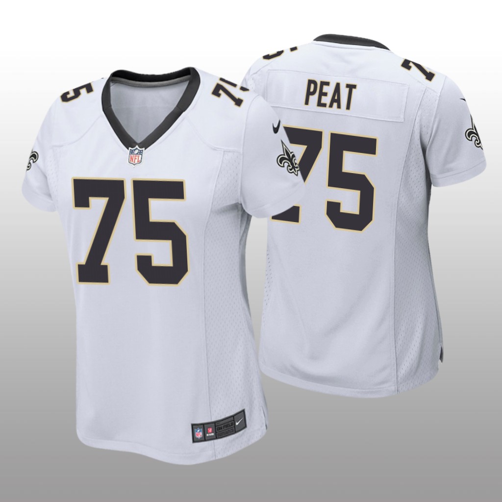 New Orleans Saints Andrus Peat White Jersey Game - Women's