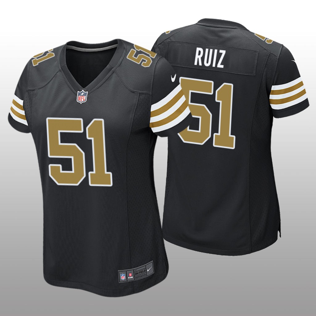 New Orleans Saints Black 2020 NFL Draft Cesar Ruiz Alternate Game Jersey