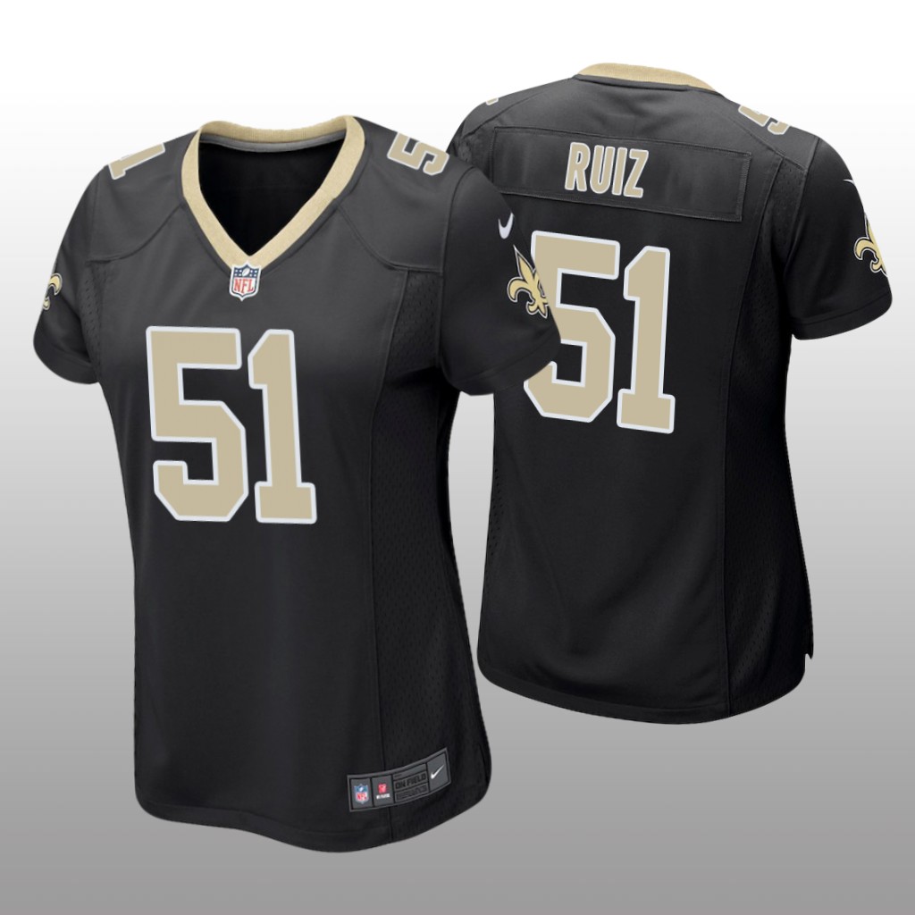 New Orleans Saints Black 2020 NFL Draft Cesar Ruiz Game Jersey