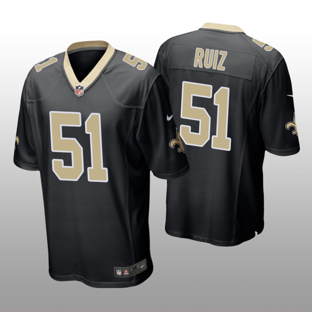 New Orleans Saints Black 2020 NFL Draft Cesar Ruiz Game Jersey