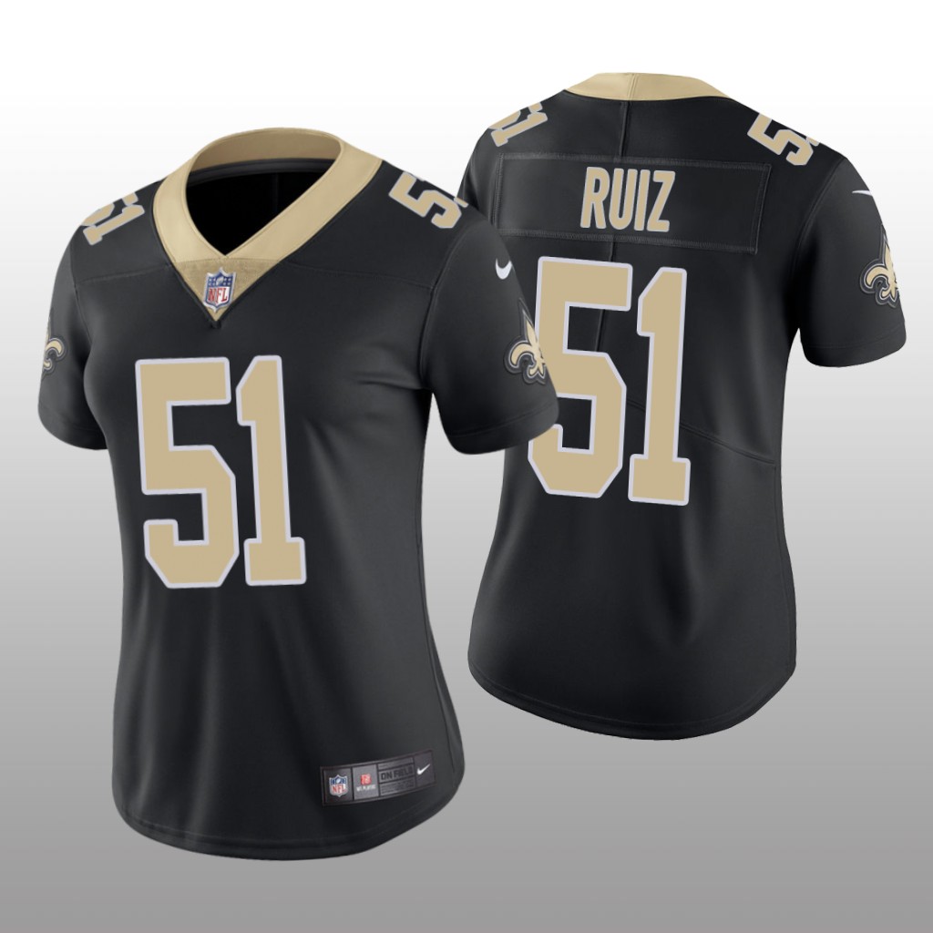 New Orleans Saints Black 2020 NFL Draft Vapor Limited Cesar Ruiz Jersey