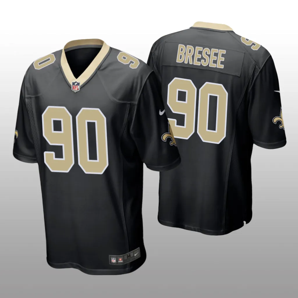 New Orleans Saints Black 2023 NFL Draft Bryan Bresee Game Jersey