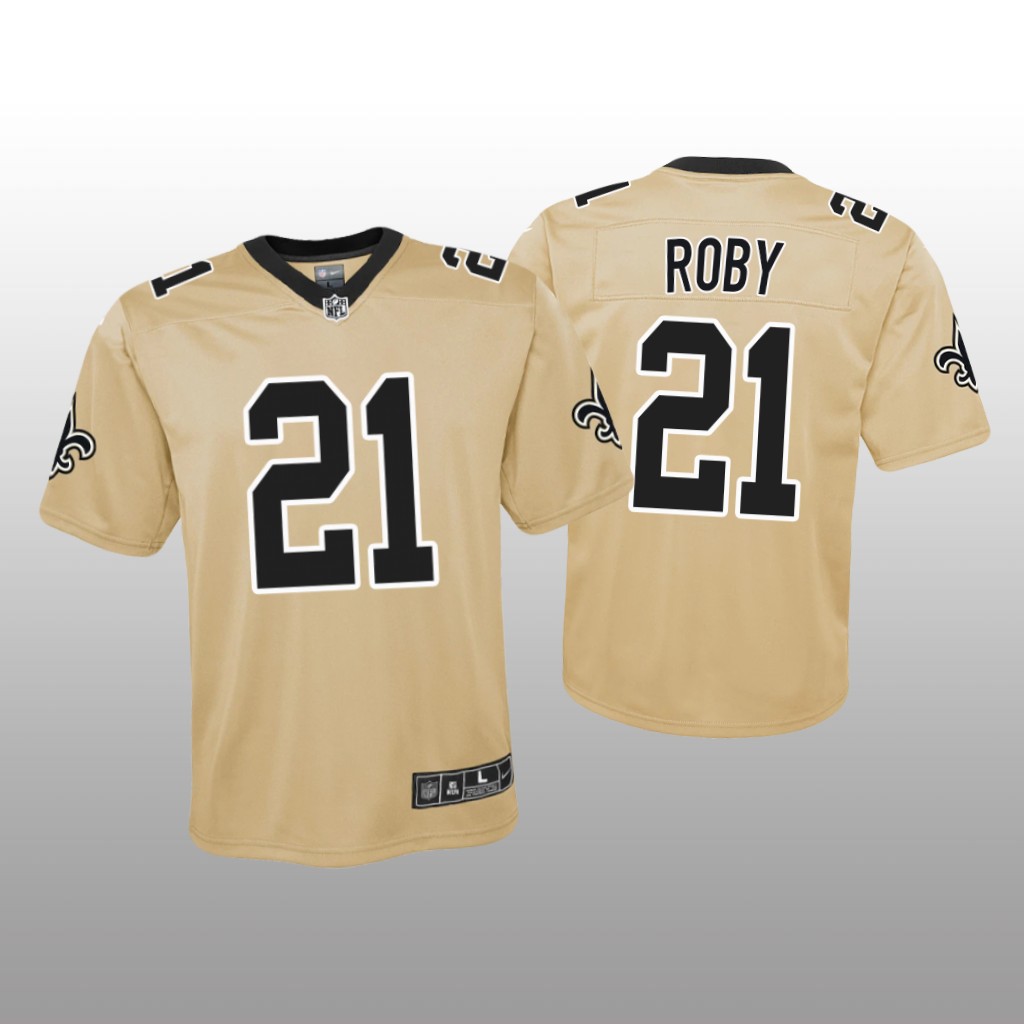 New Orleans Saints Bradley Roby Gold Jersey Inverted Game - Youth