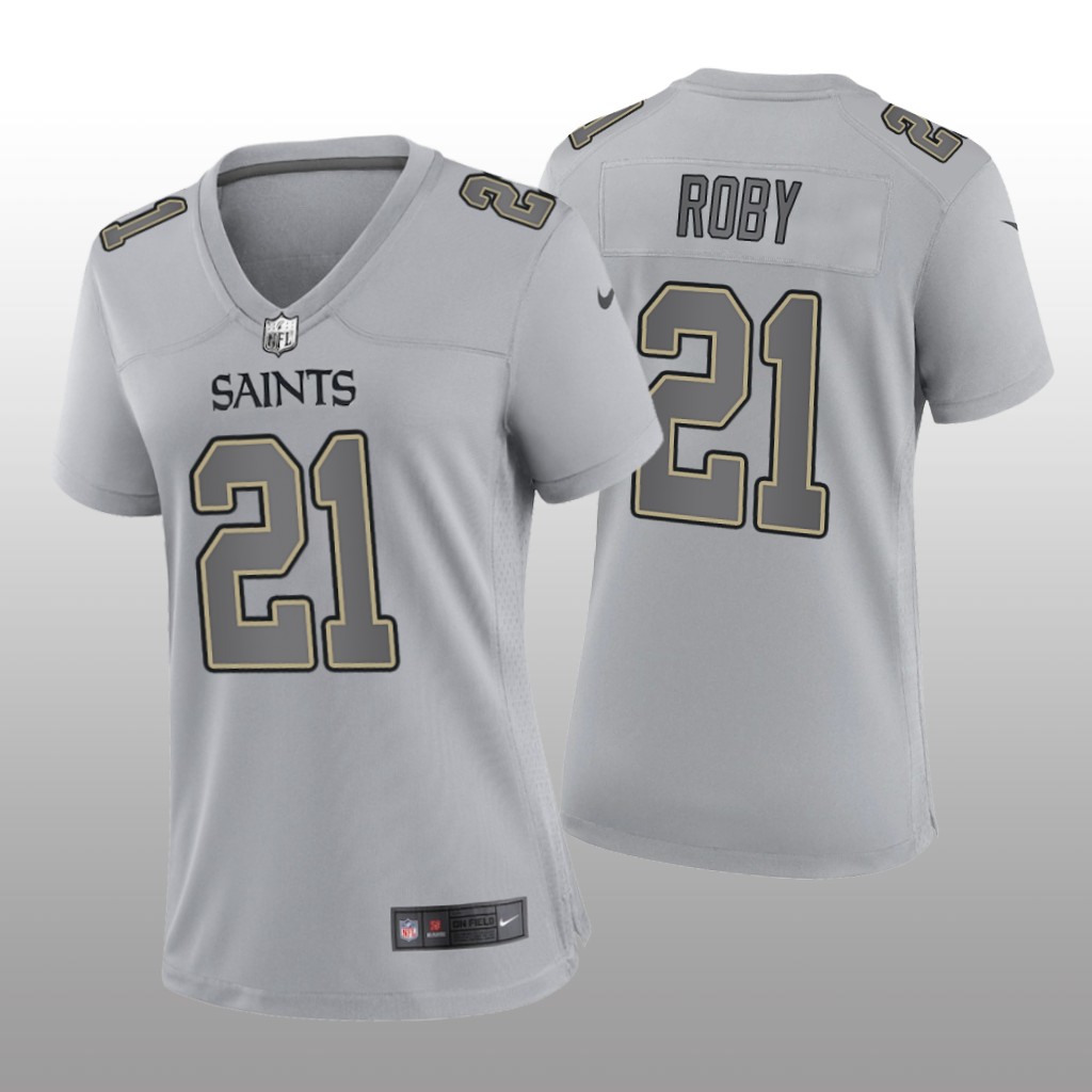 New Orleans Saints Bradley Roby Gray Jersey Atmosphere Fashion Game - Women's