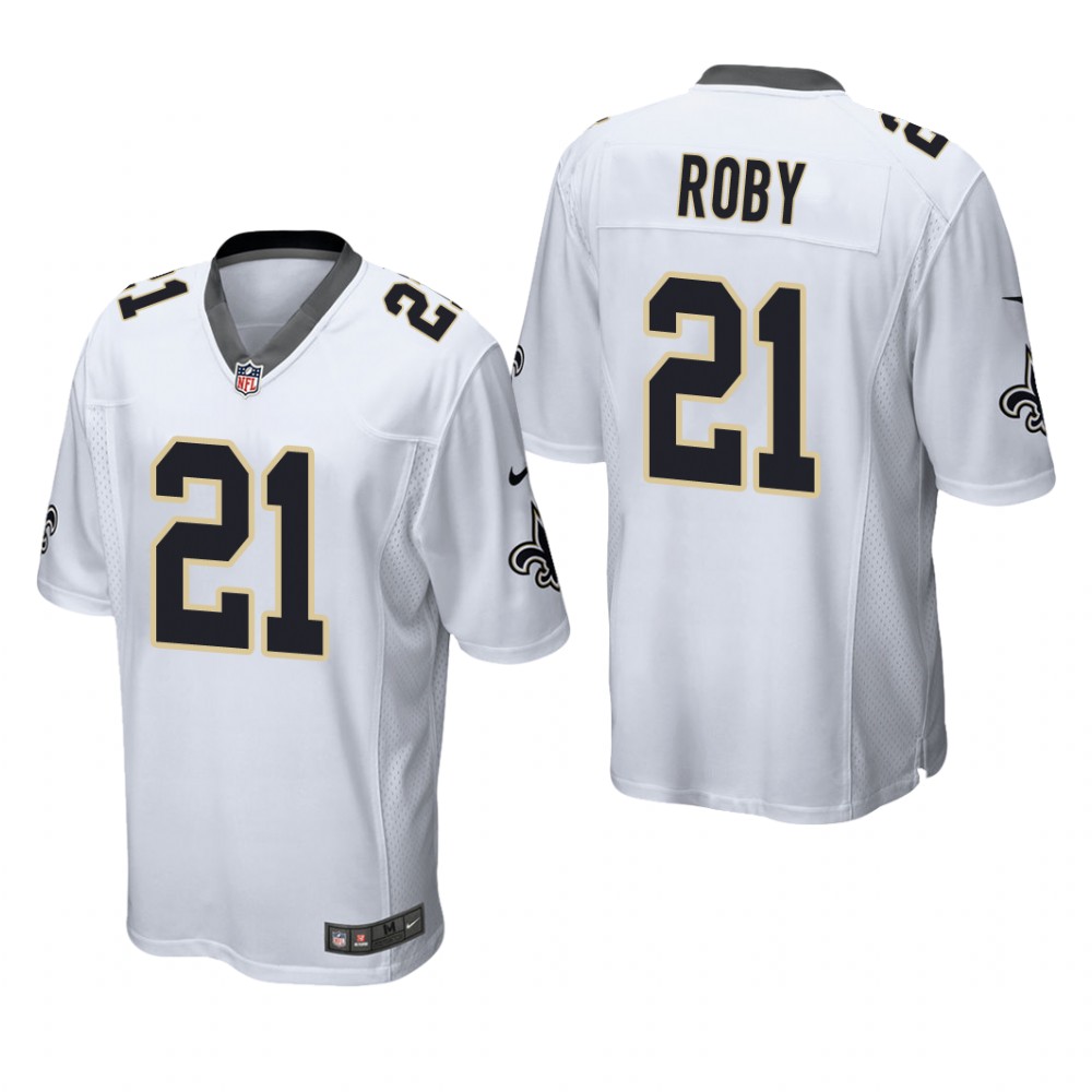 New Orleans Saints Bradley Roby White Jersey Game - Men's