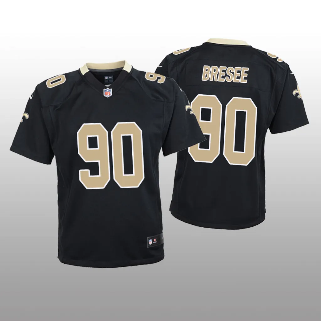 New Orleans Saints Bryan Bresee Black Jersey Game - Youth