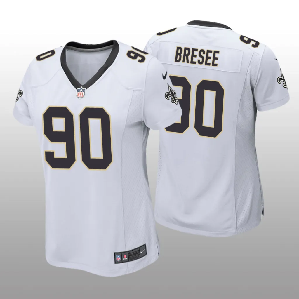 New Orleans Saints Bryan Bresee White Jersey Game - Women's