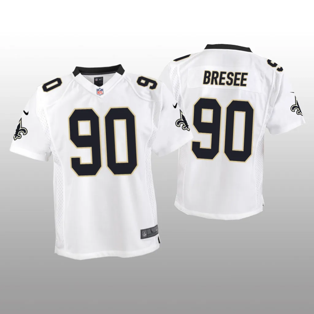 New Orleans Saints Bryan Bresee White Jersey Game - Youth