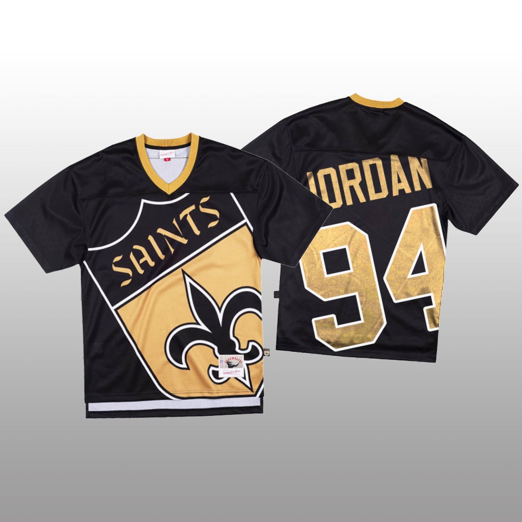New Orleans Saints Cameron Jordan Mitchell & Ness Black Jersey Big Face - Men's