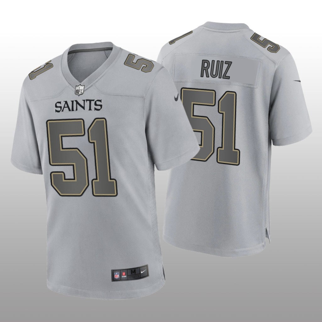 New Orleans Saints Cesar Ruiz Gray Jersey Atmosphere Fashion Game - Men's