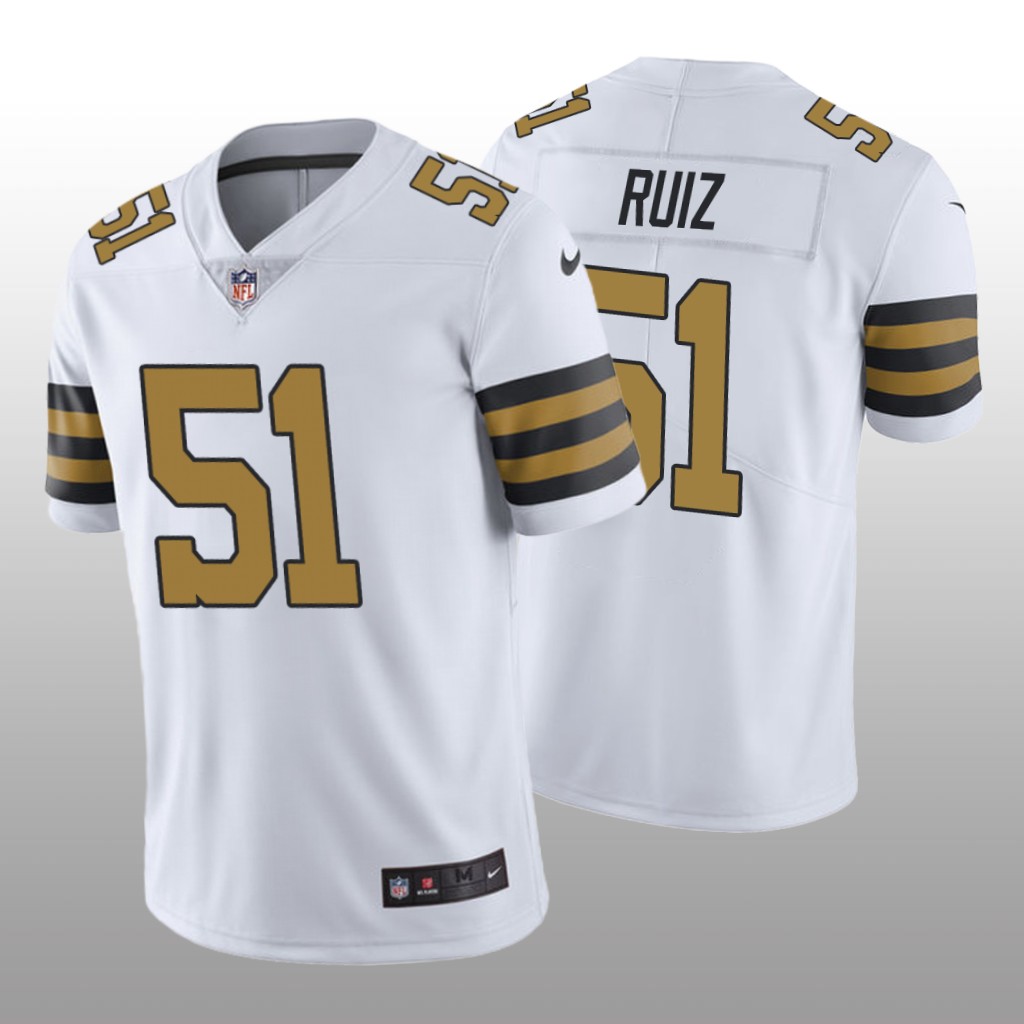 New Orleans Saints Cesar Ruiz White Jersey Color Rush Limited - Men's