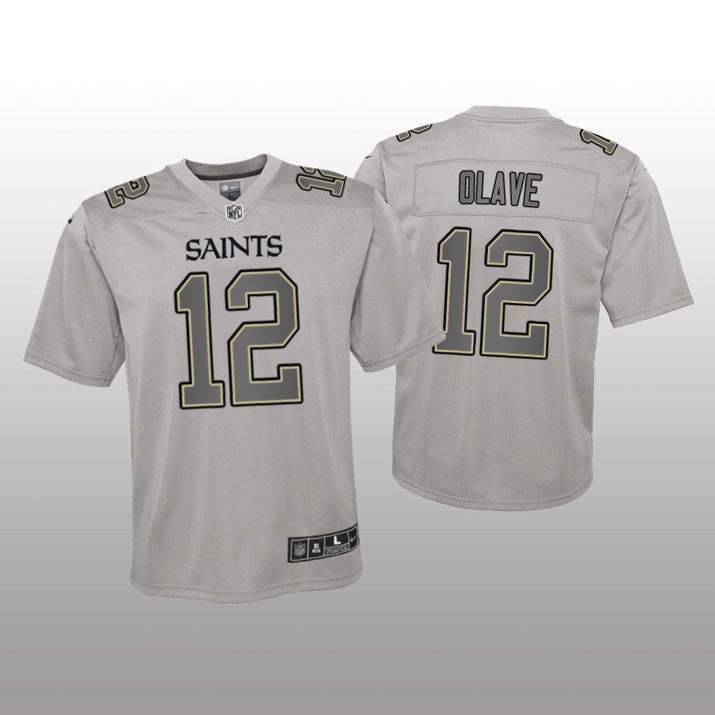 New Orleans Saints Chris Olave Gray Jersey Atmosphere Fashion Game - Youth
