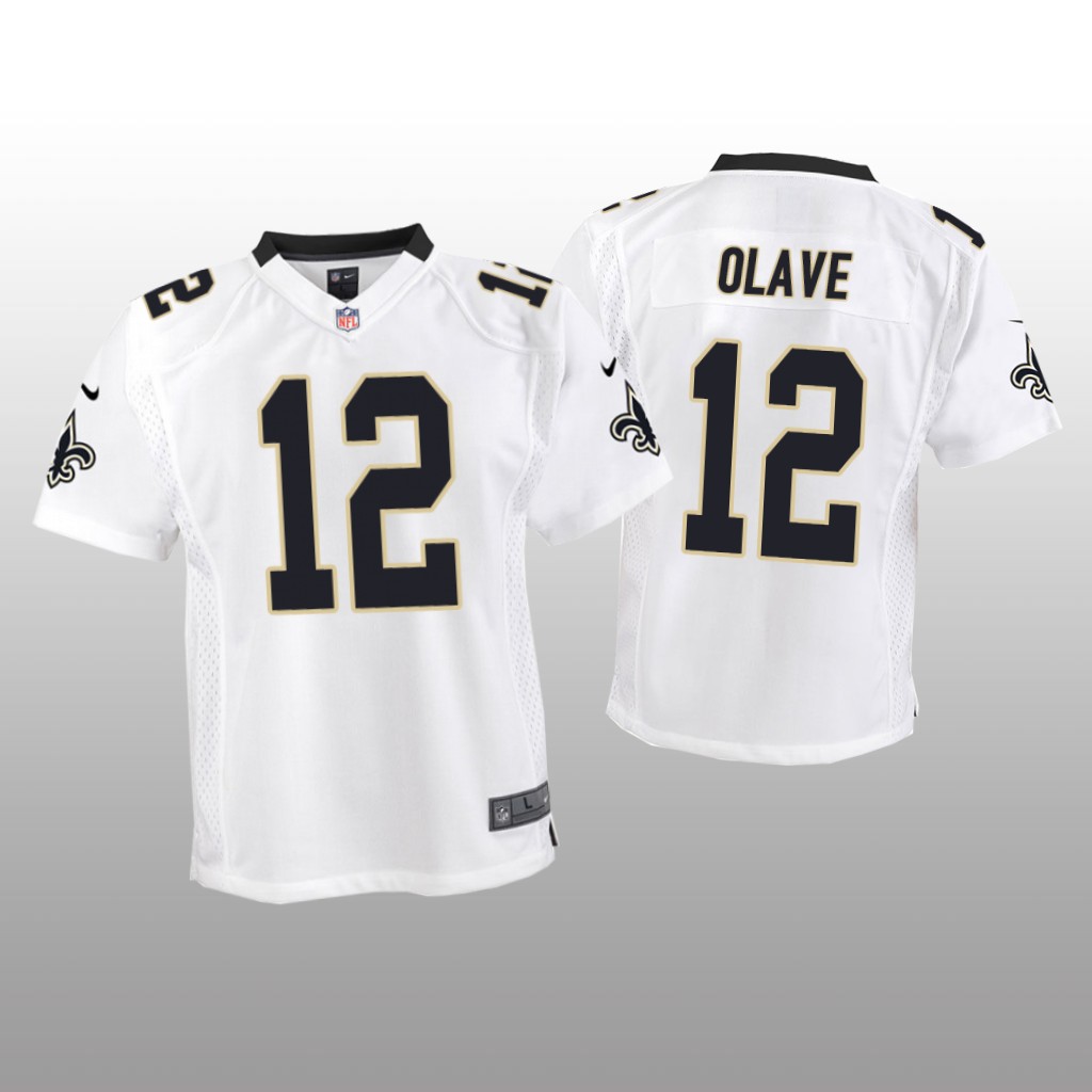 New Orleans Saints Chris Olave White Jersey Game - Youth