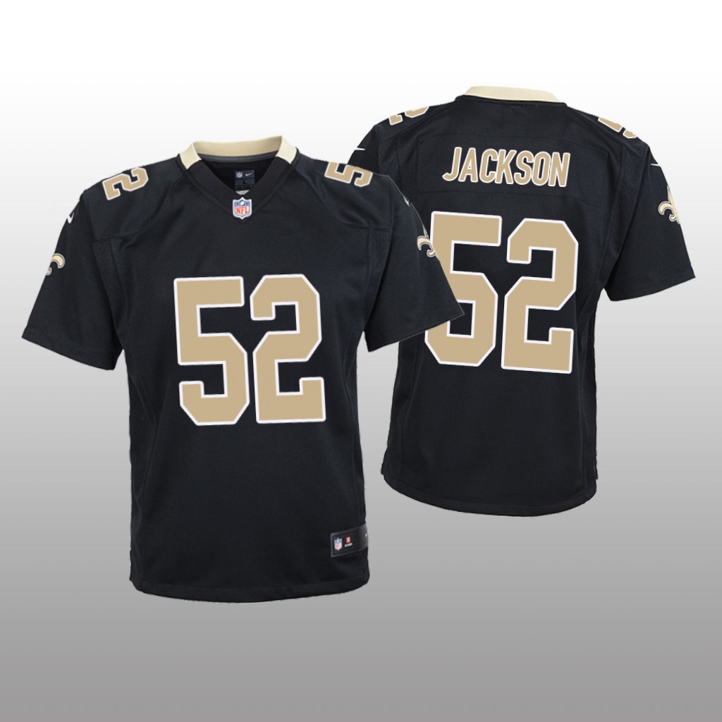 New Orleans Saints D'Marco Jackson Black Jersey Game - Youth