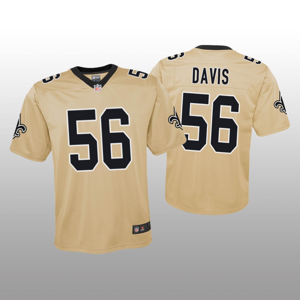 New Orleans Saints Demario Davis Gold Jersey Inverted Game - Youth