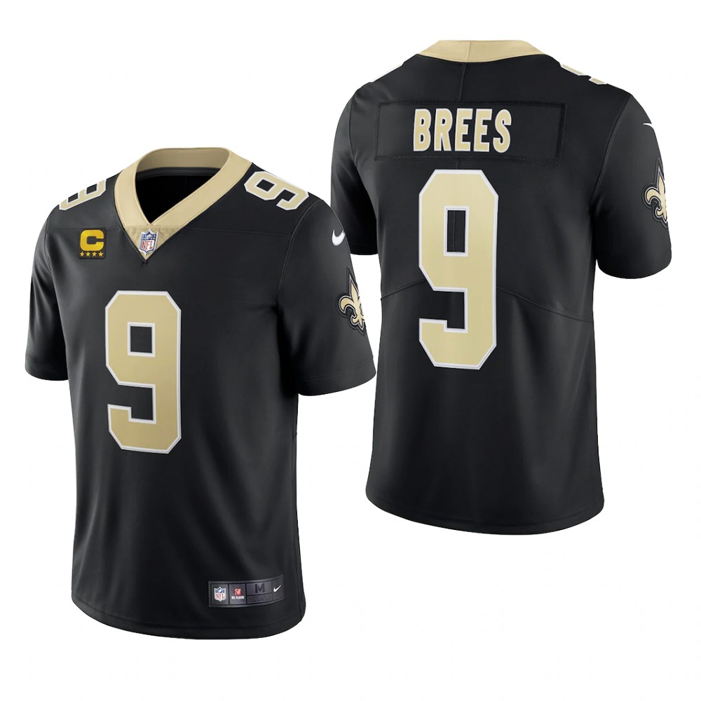 New Orleans Saints Drew Brees Black Vapor Limited Captain - Men's