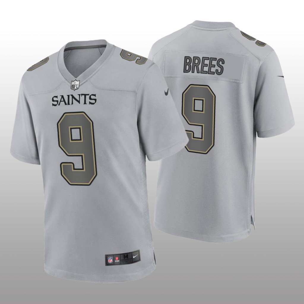 New Orleans Saints Drew Brees Gray Jersey Atmosphere Fashion Game - Men's