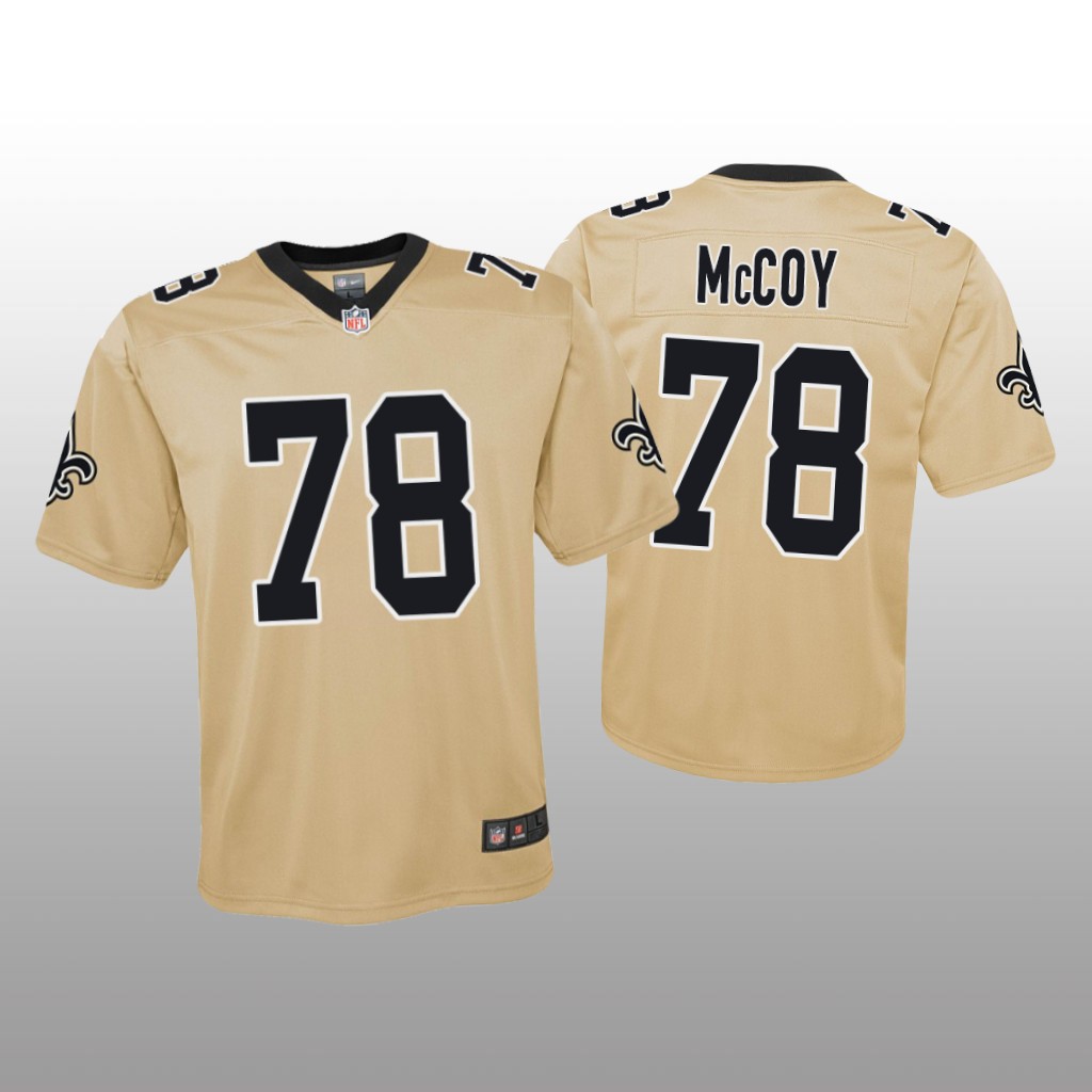 New Orleans Saints Erik McCoy Gold Jersey Inverted Game - Youth