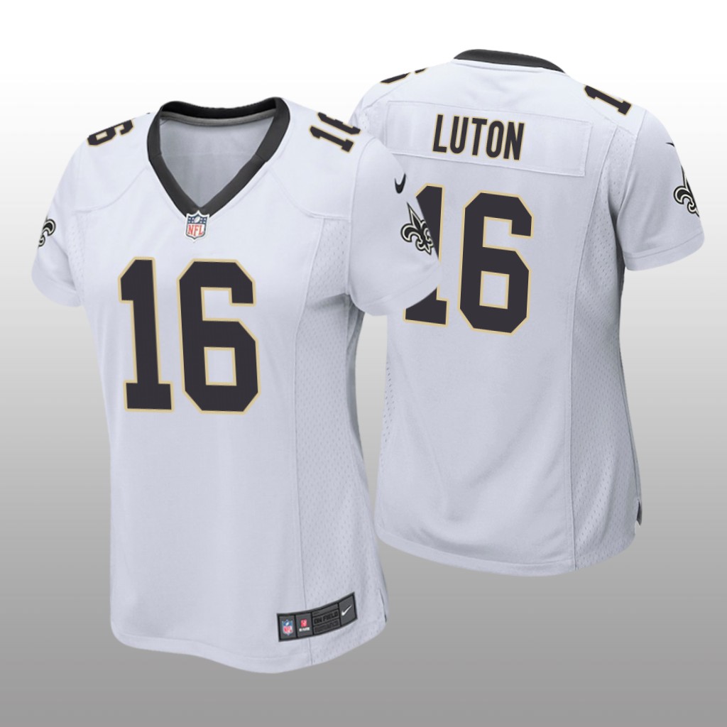 New Orleans Saints Jake Luton White Jersey Game - Women's