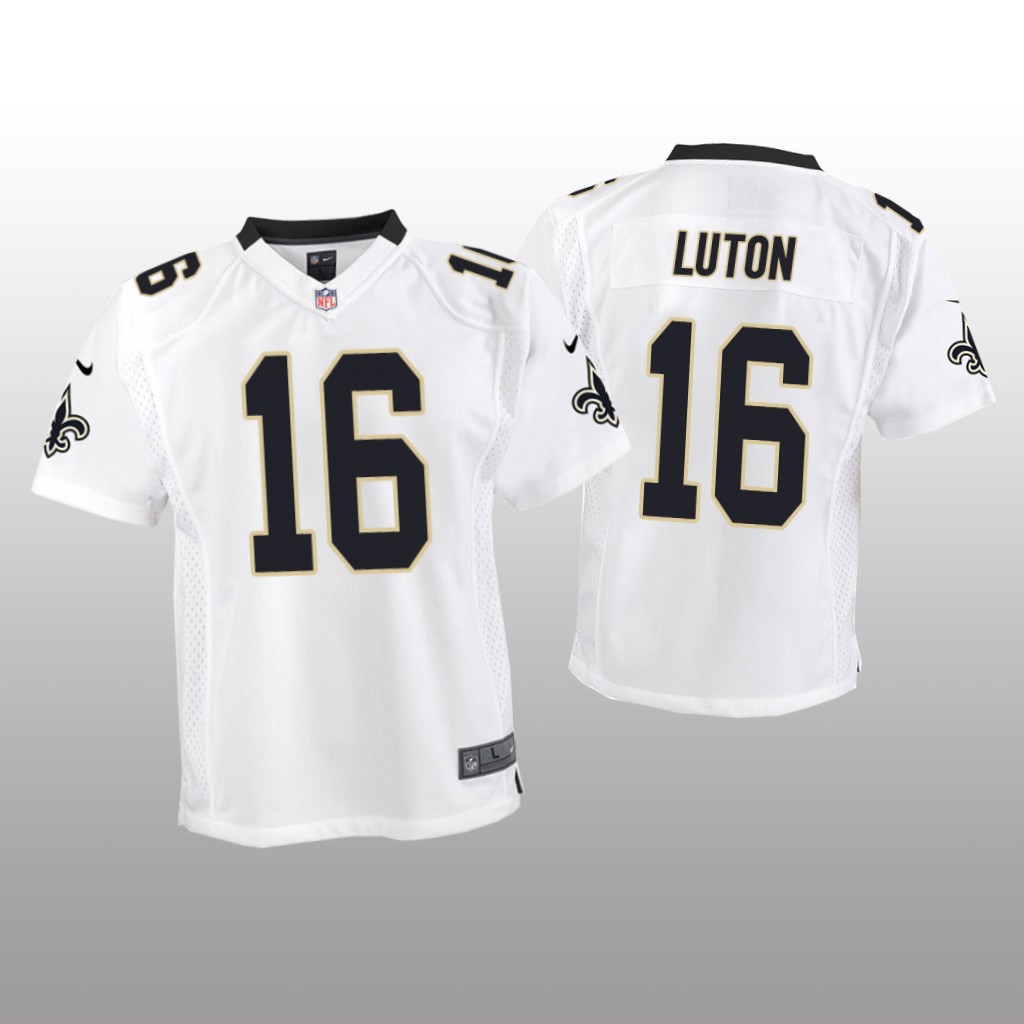 New Orleans Saints Jake Luton White Jersey Game - Youth