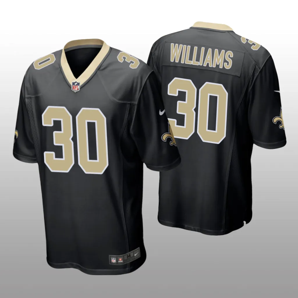 New Orleans Saints Jamaal Williams Black Jersey Game - Men's