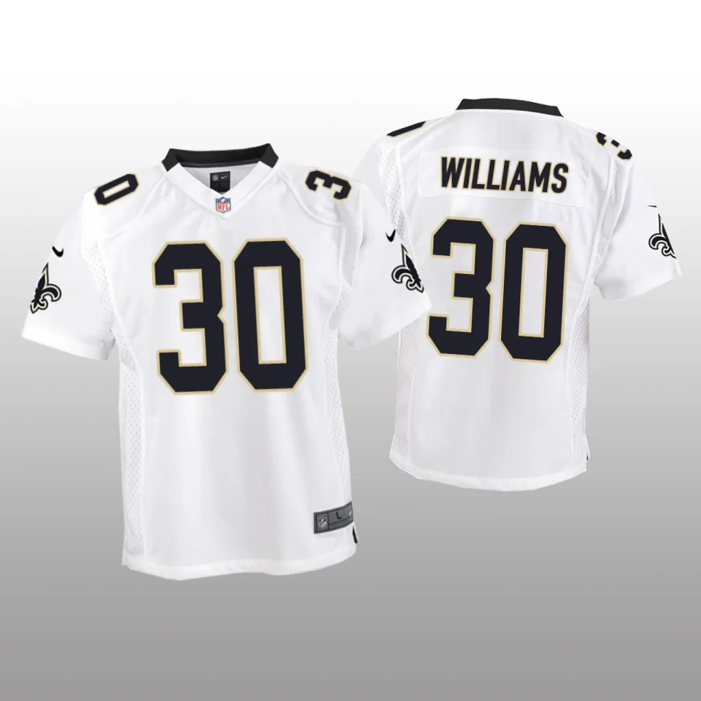New Orleans Saints Jamaal Williams White Jersey Game - Youth