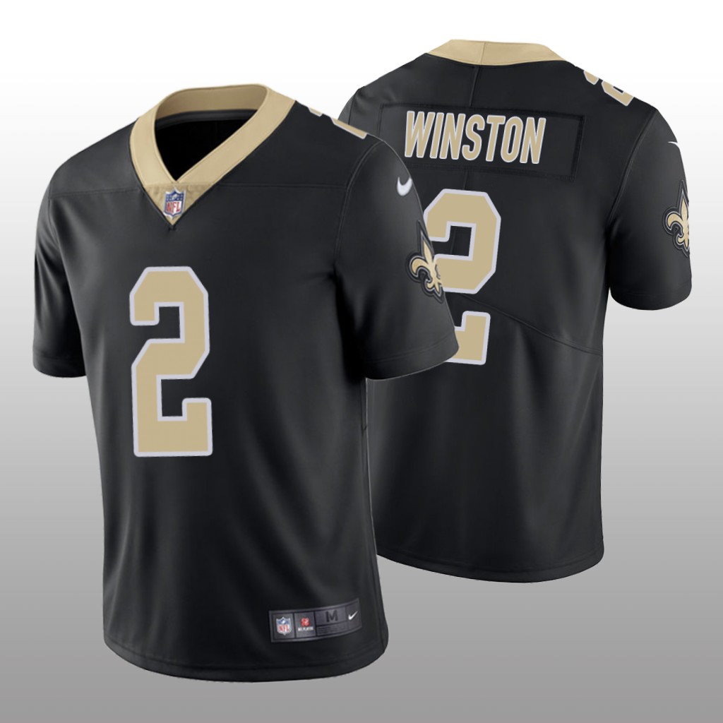 New Orleans Saints Jameis Winston Black Jersey Vapor Limited - Men's