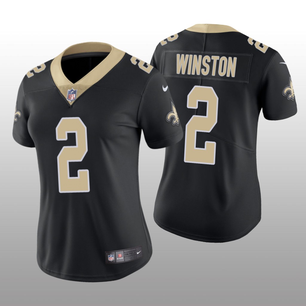 New Orleans Saints Jameis Winston Black Jersey Vapor Limited - Women's