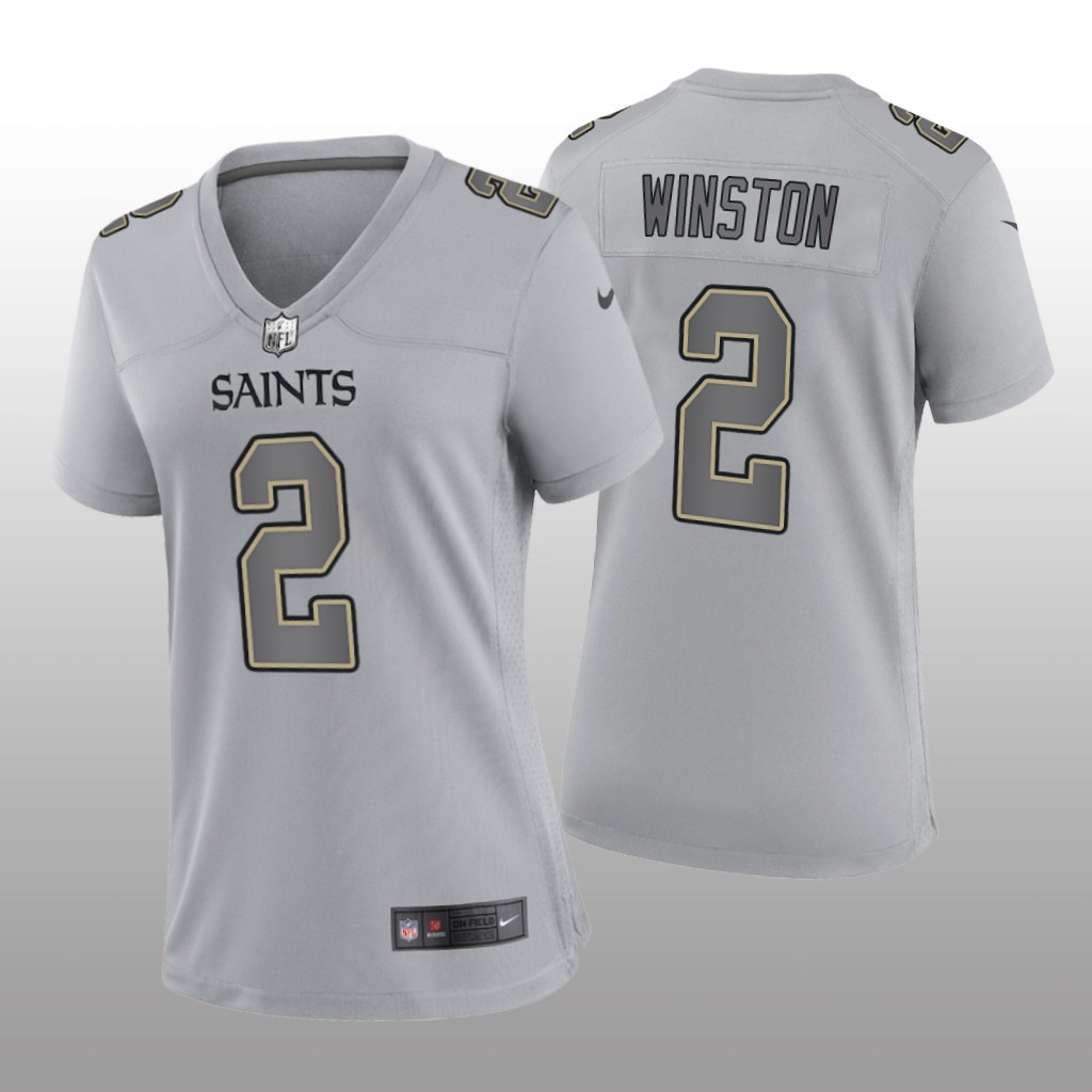New Orleans Saints Jameis Winston Gray Jersey Atmosphere Fashion Game - Women's