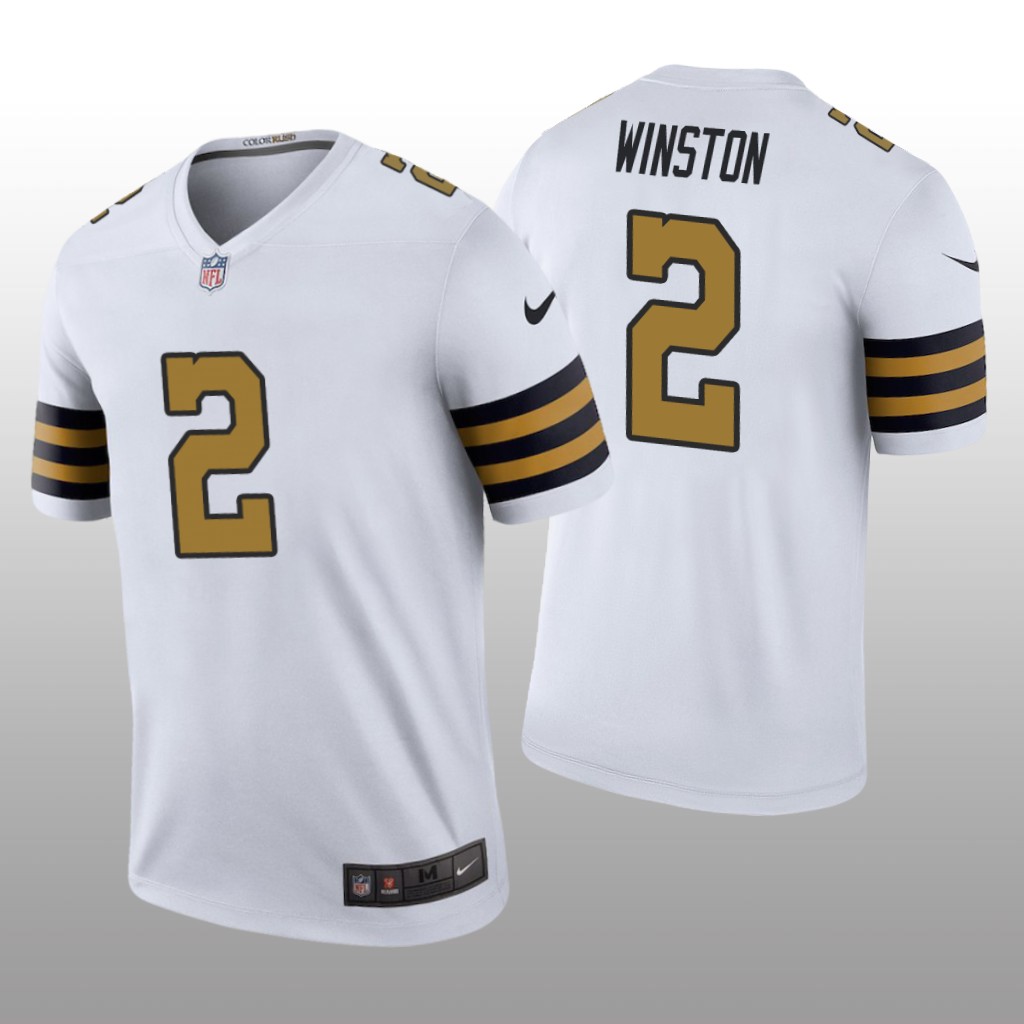 New Orleans Saints Jameis Winston White Jersey Color Rush Legend - Men's