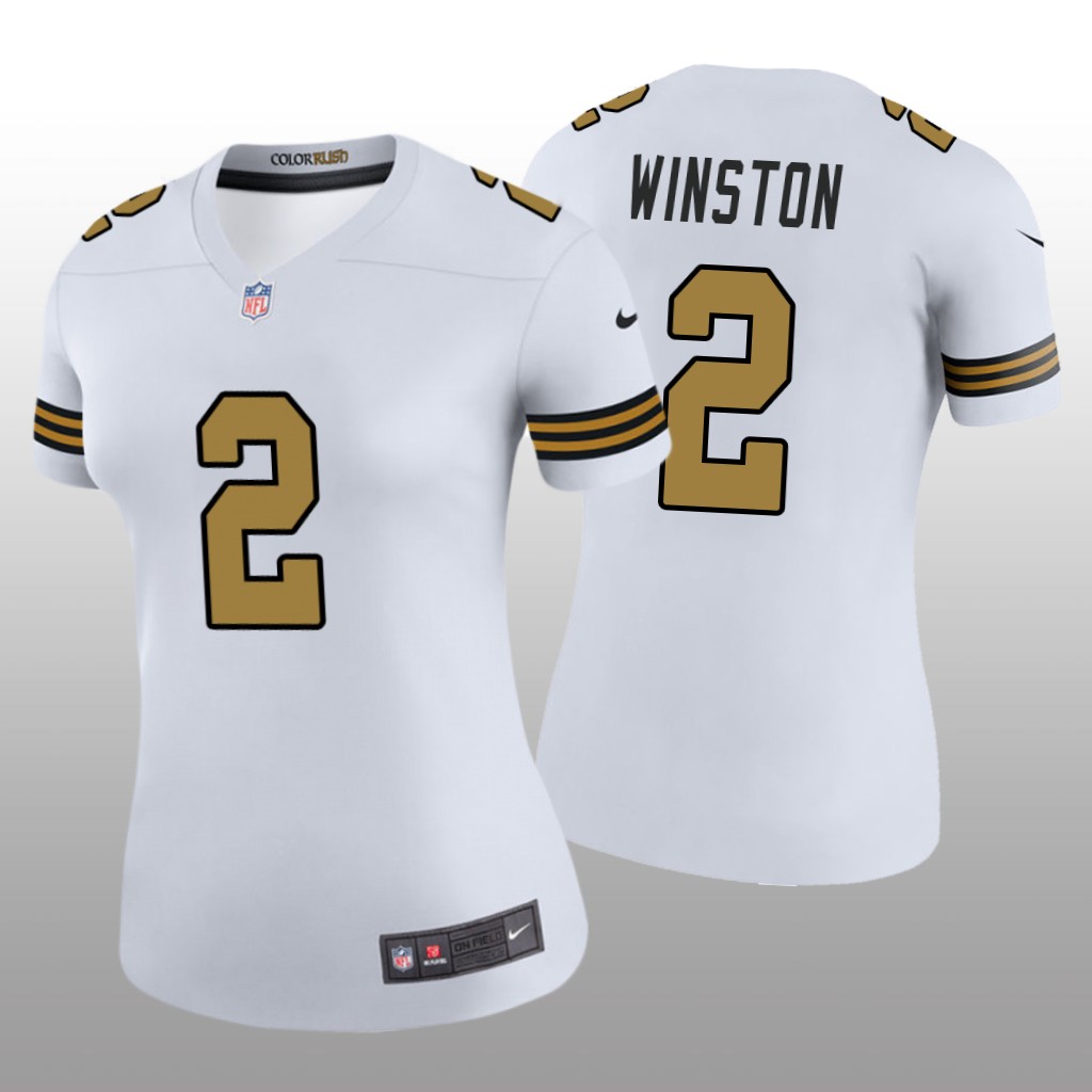 New Orleans Saints Jameis Winston White Jersey Color Rush Legend - Women's