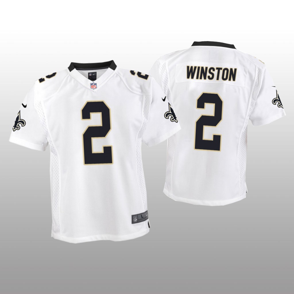 New Orleans Saints Jameis Winston White Jersey Game - Youth