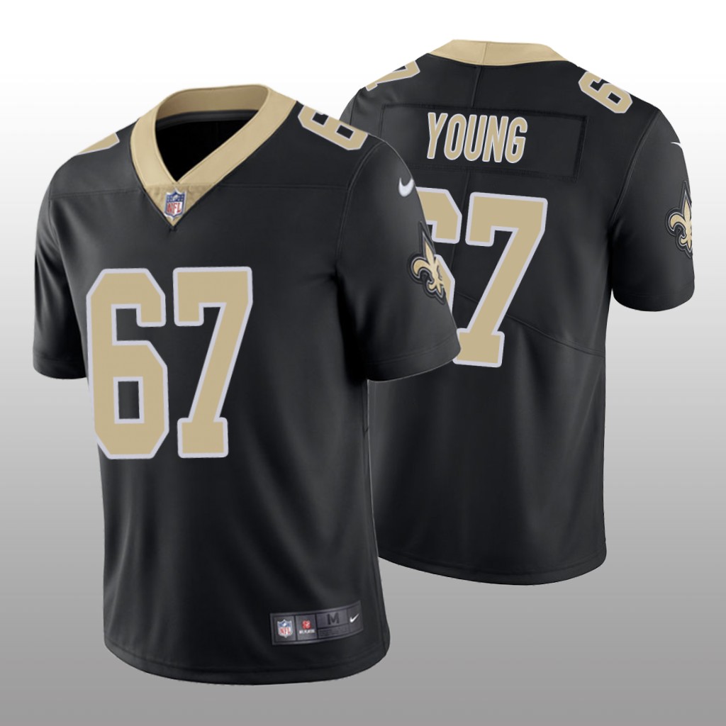 New Orleans Saints Landon Young Black Jersey Vapor Limited - Men's