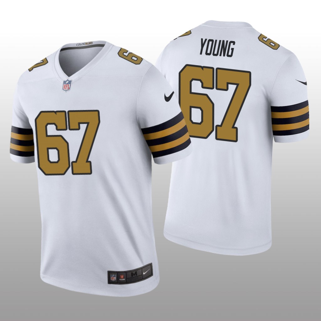 New Orleans Saints Landon Young White Jersey Color Rush Legend - Men's
