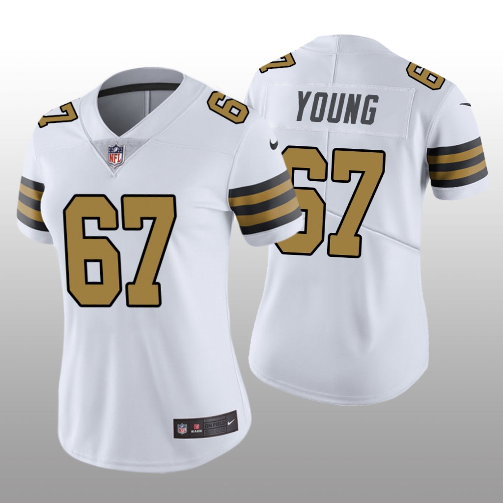 New Orleans Saints Landon Young White Jersey Color Rush Limited - Women's