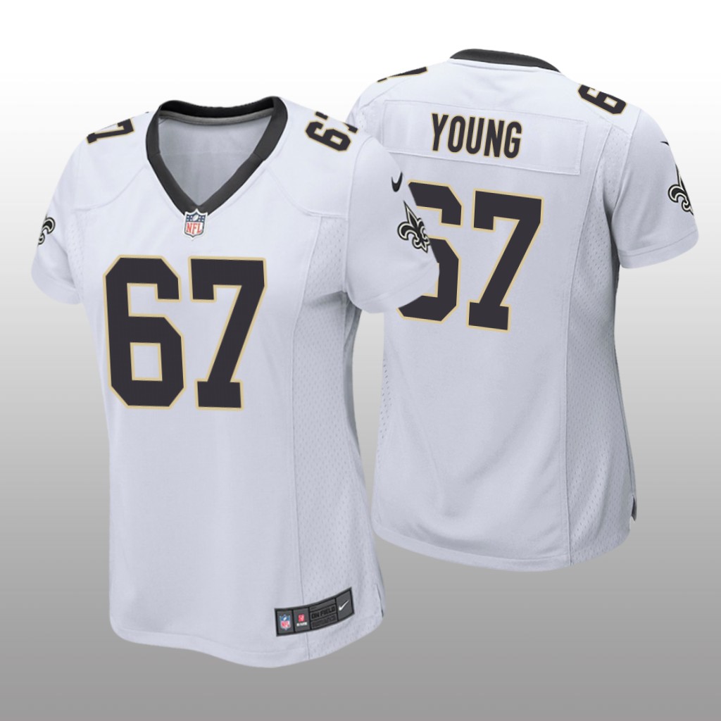 New Orleans Saints Landon Young White Jersey Game - Women's
