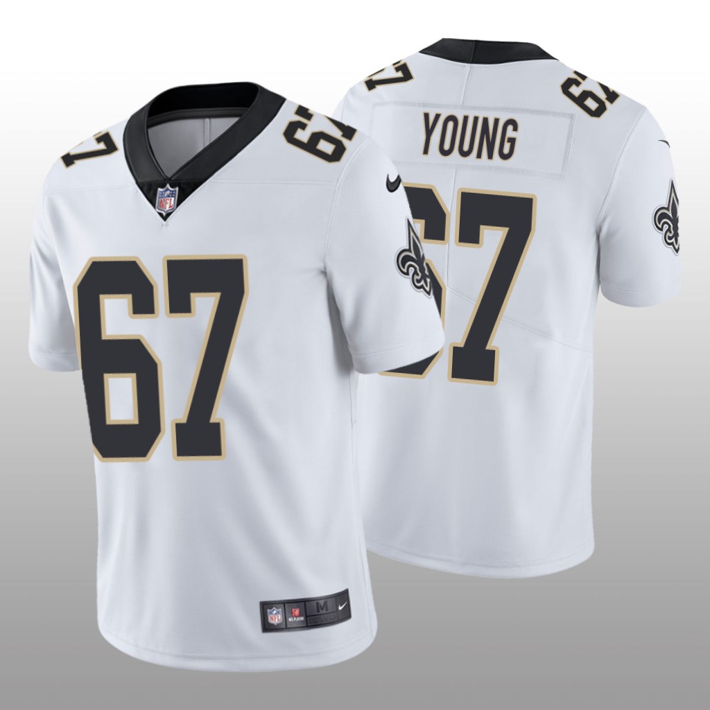 New Orleans Saints Landon Young White Jersey Vapor Limited - Men's