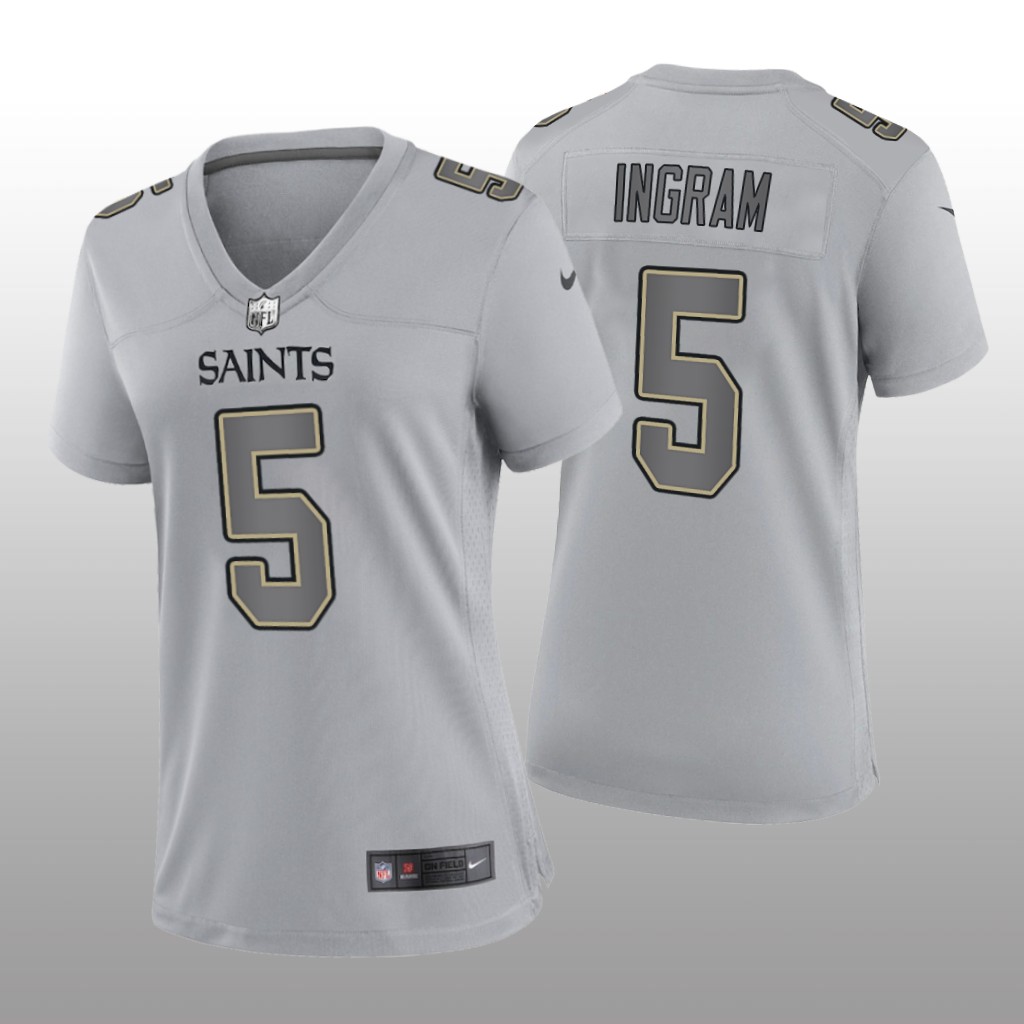 New Orleans Saints Mark Ingram Gray Jersey Atmosphere Fashion Game - Women's